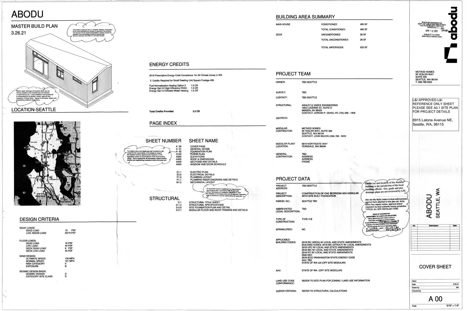 Site plan for 8915 Latona Ave NE