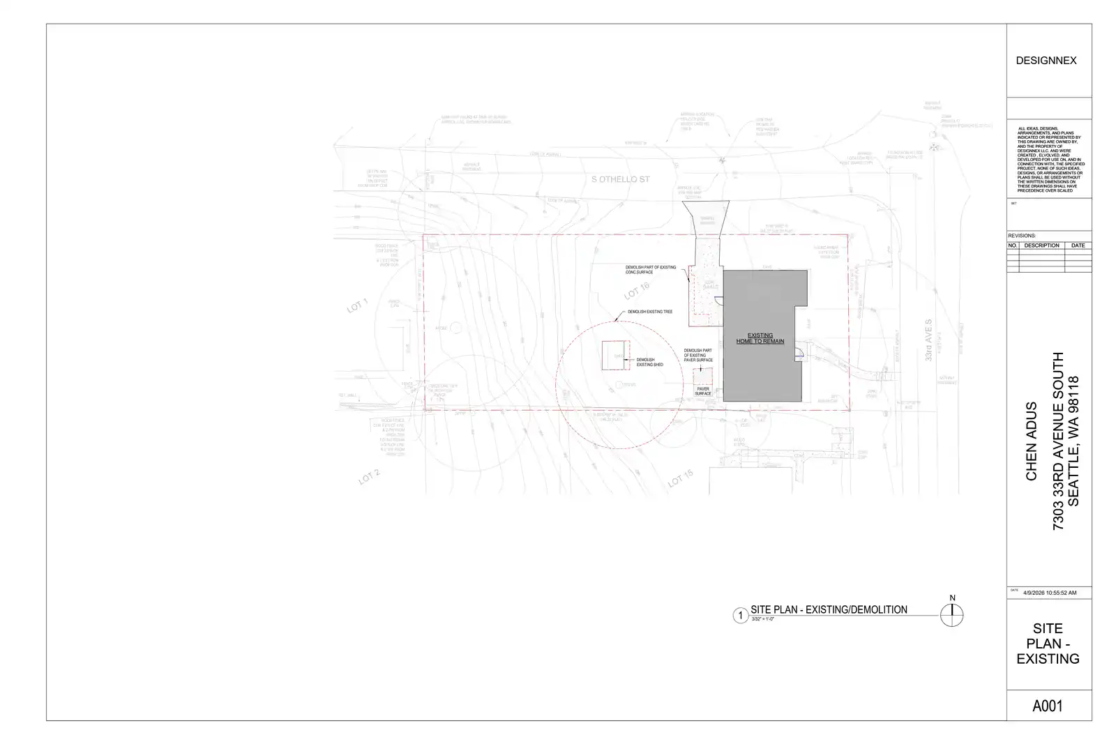 Site plan for 7303 33rd Ave S