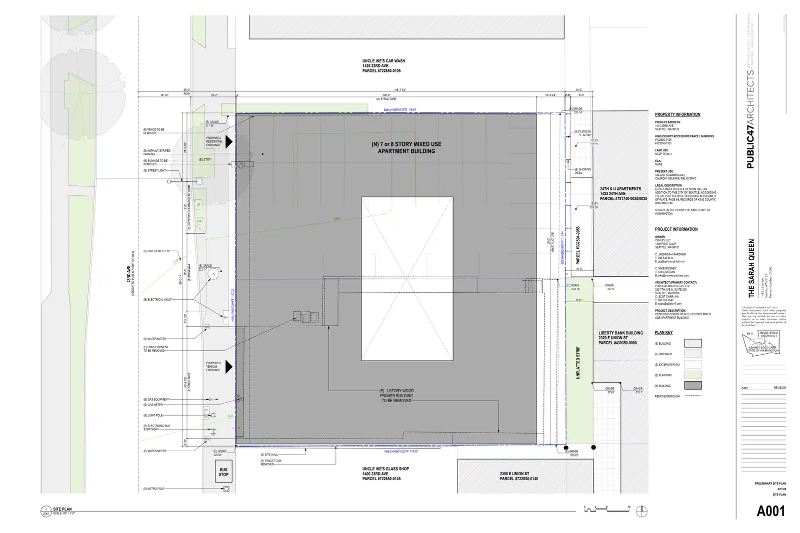 Site plan for 1412 23rd Ave