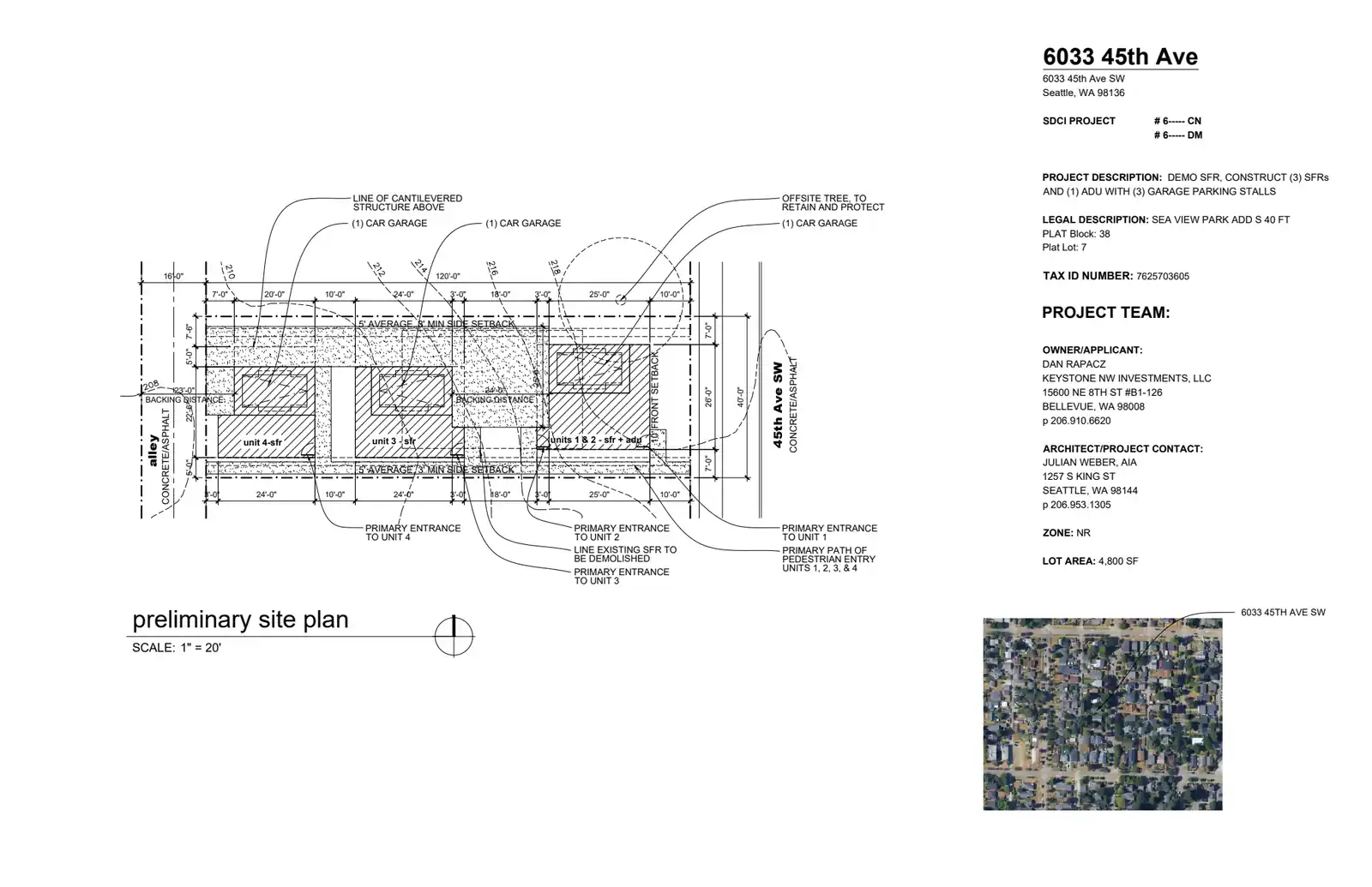 Site plan for 6033 45th Ave SW