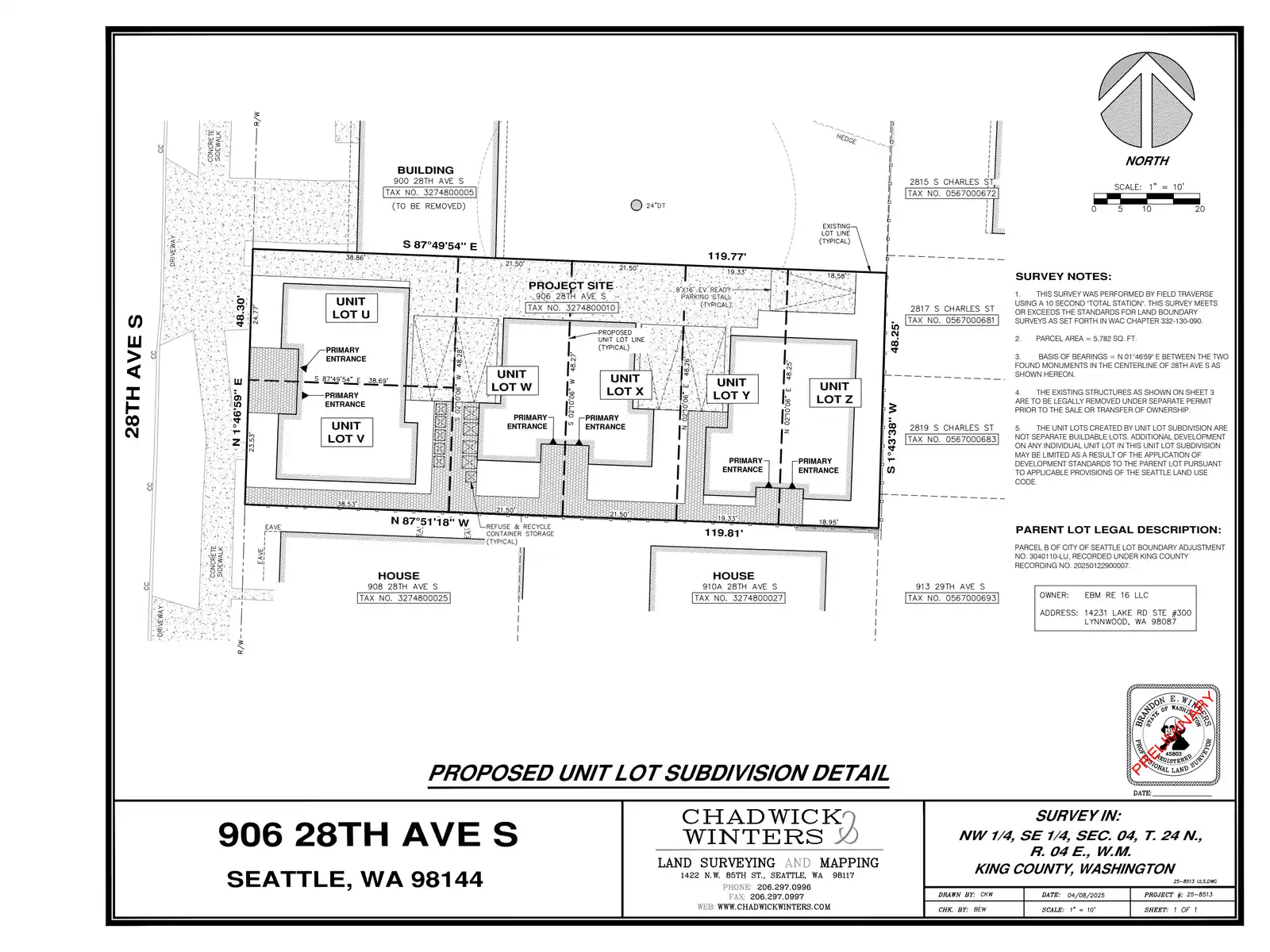 Site plan for 906 28th Ave S