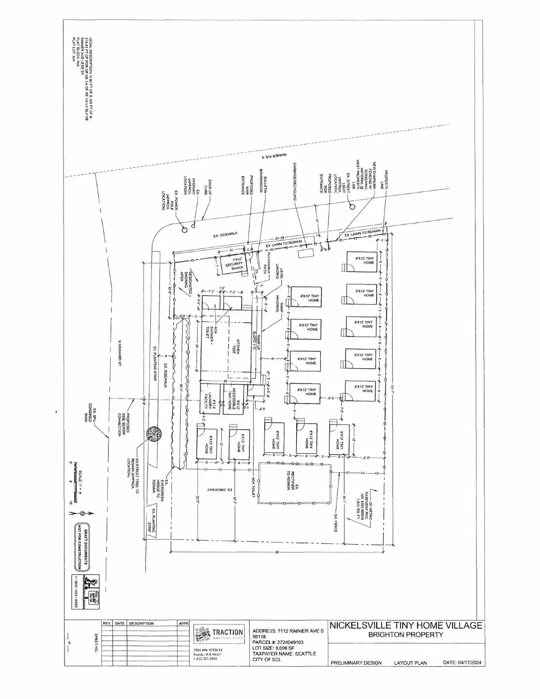 Site plan for 7112 Rainier Ave S