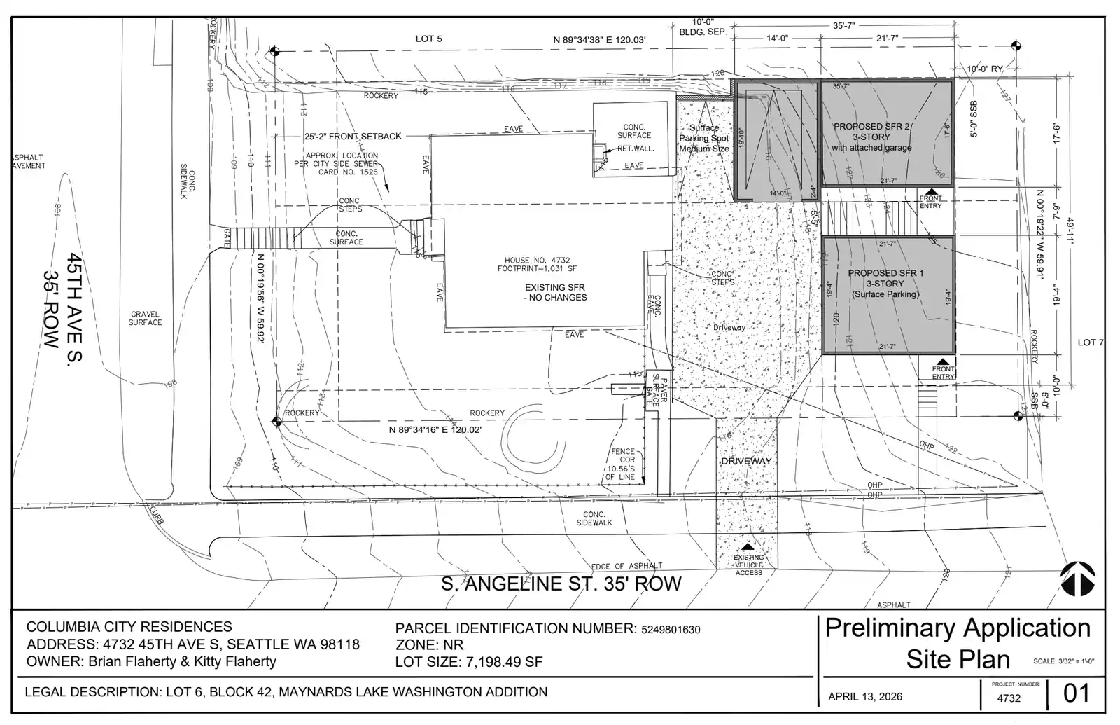 Site plan for 4732 45th Ave S