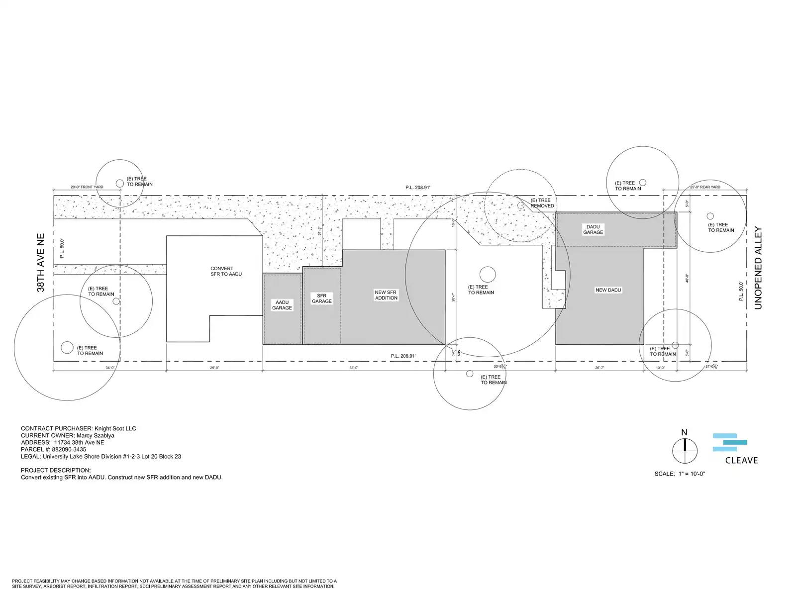 Site plan for 11736 38th Ave NE