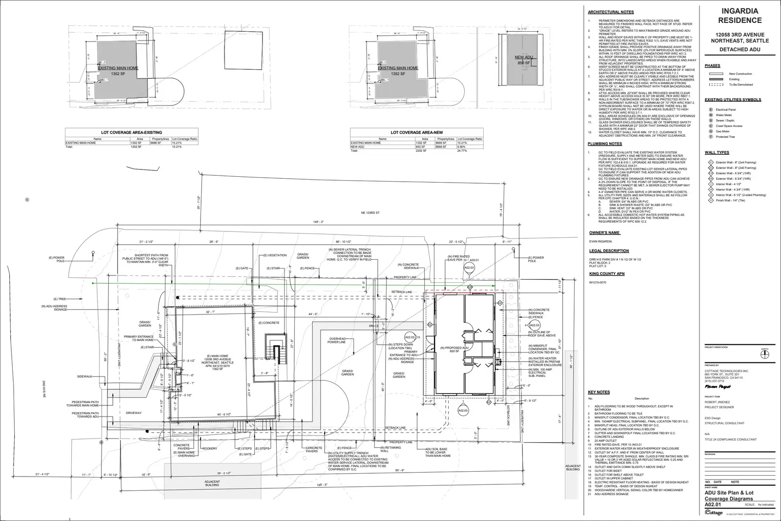 Site plan for 12058 3rd Ave NE