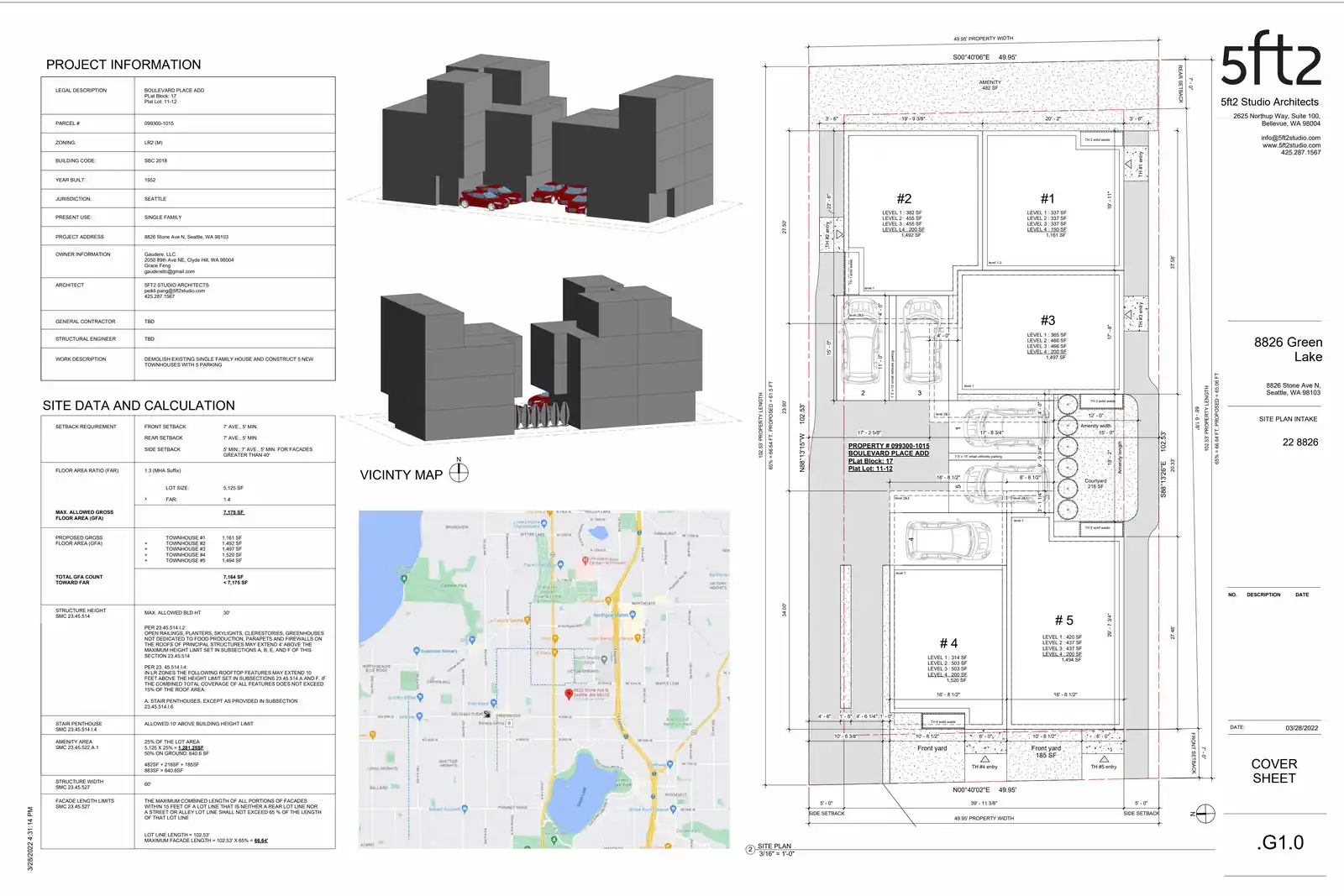 Site plan for 8826 Stone Ave N