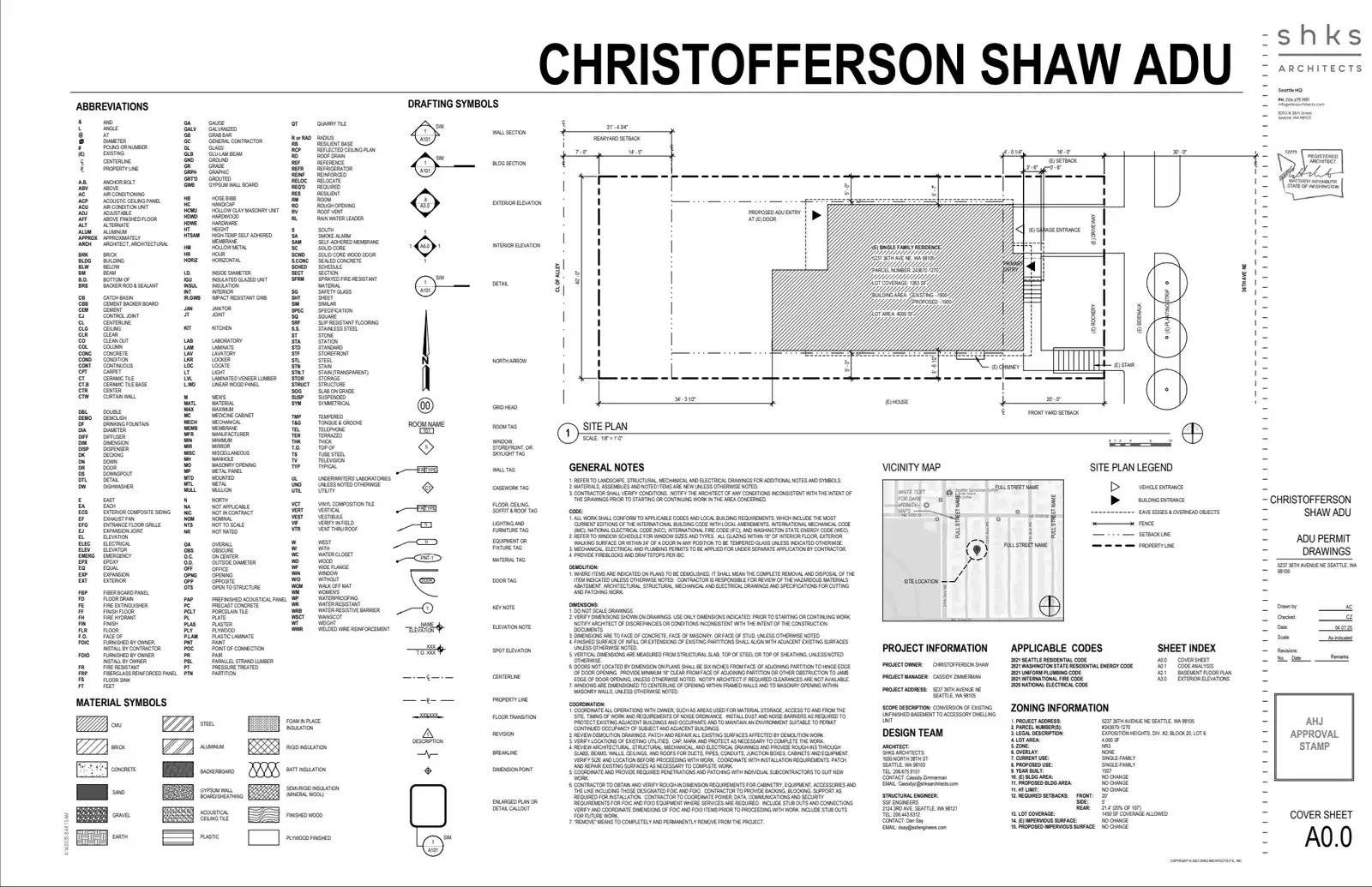 Site plan for 5237 36th Ave NE