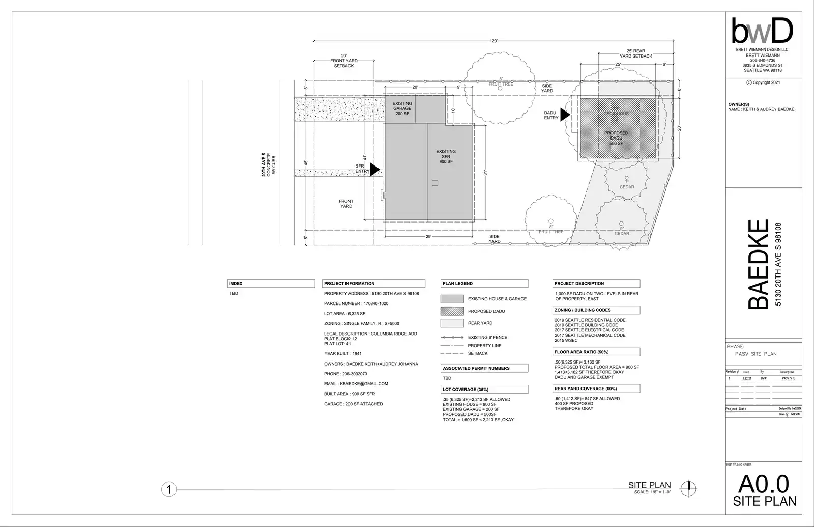 Site plan for 5130 20th Ave S