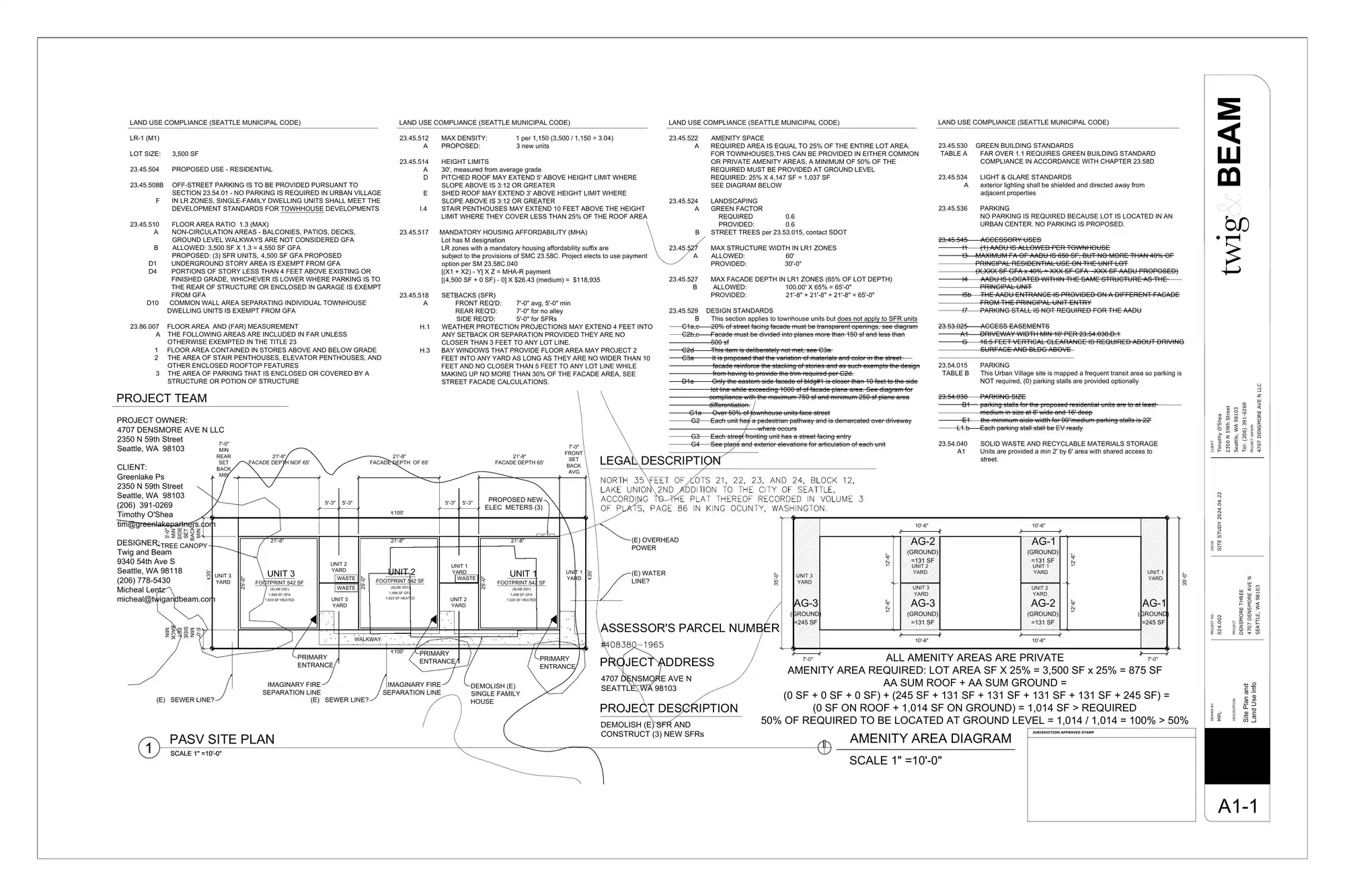 Site plan for 4707 Densmore Ave N