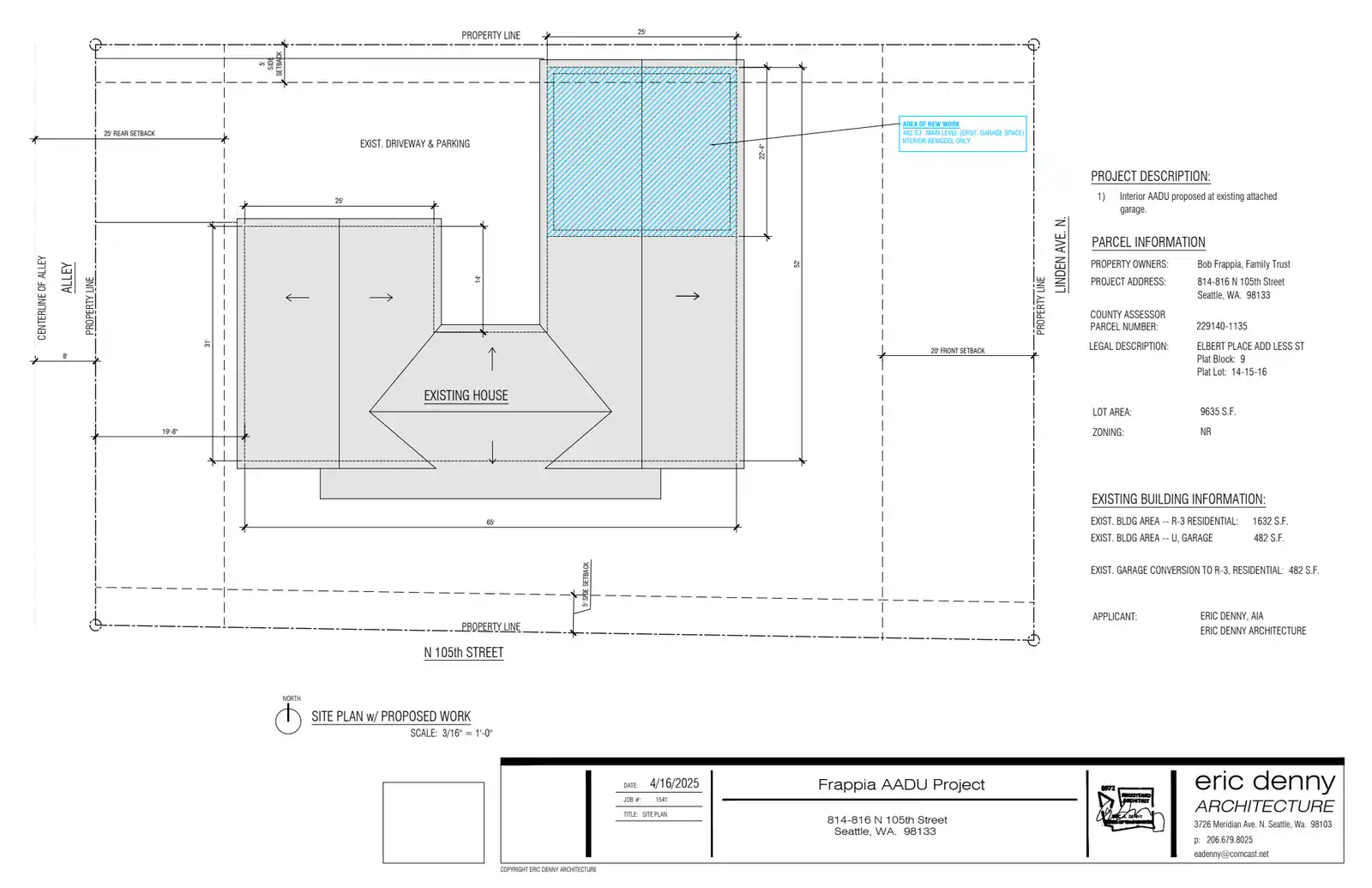 Site plan for 814 N 105th St