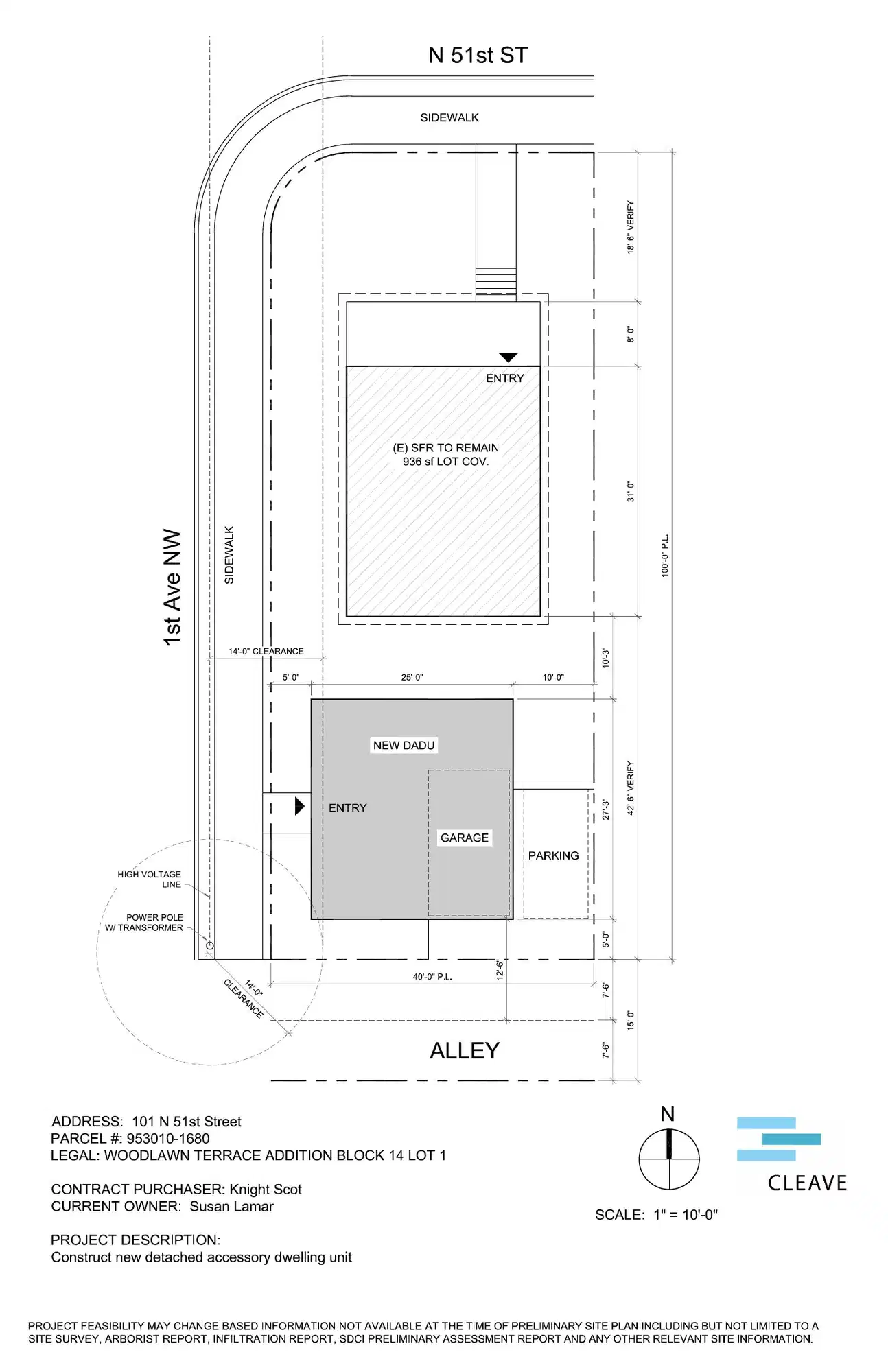 Site plan for 5012 1st Ave NW