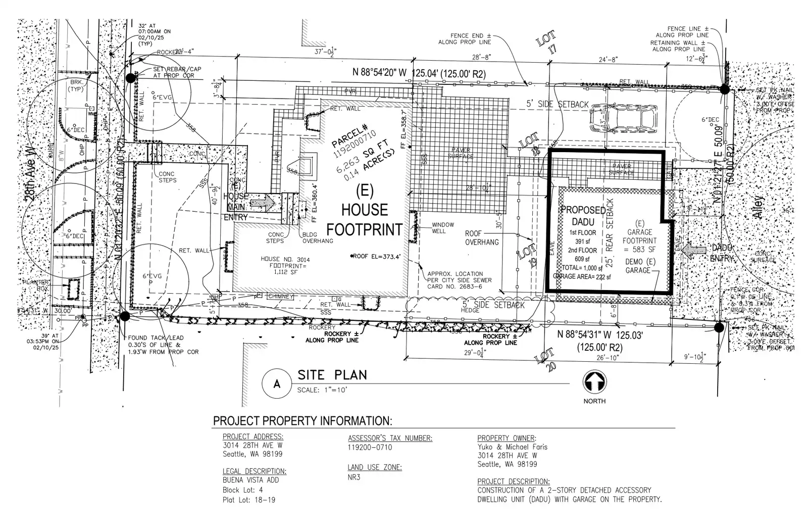 Site plan for 3016 28th Ave W