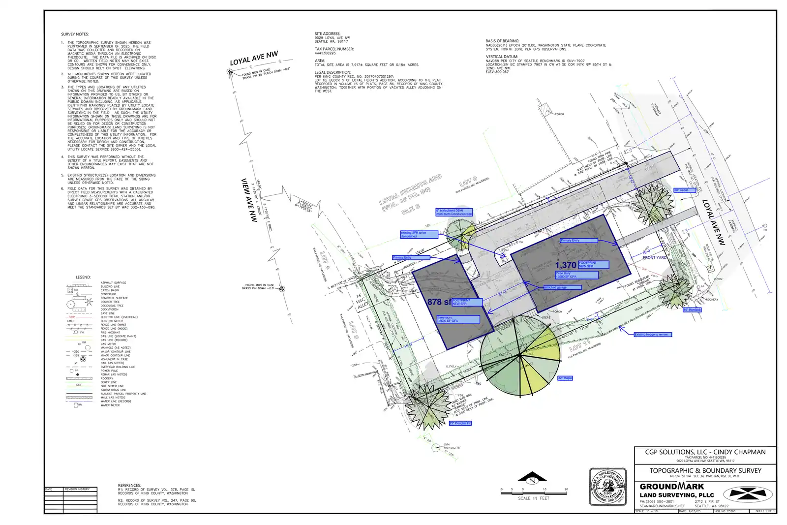 Site plan for 9029 Loyal Ave NW