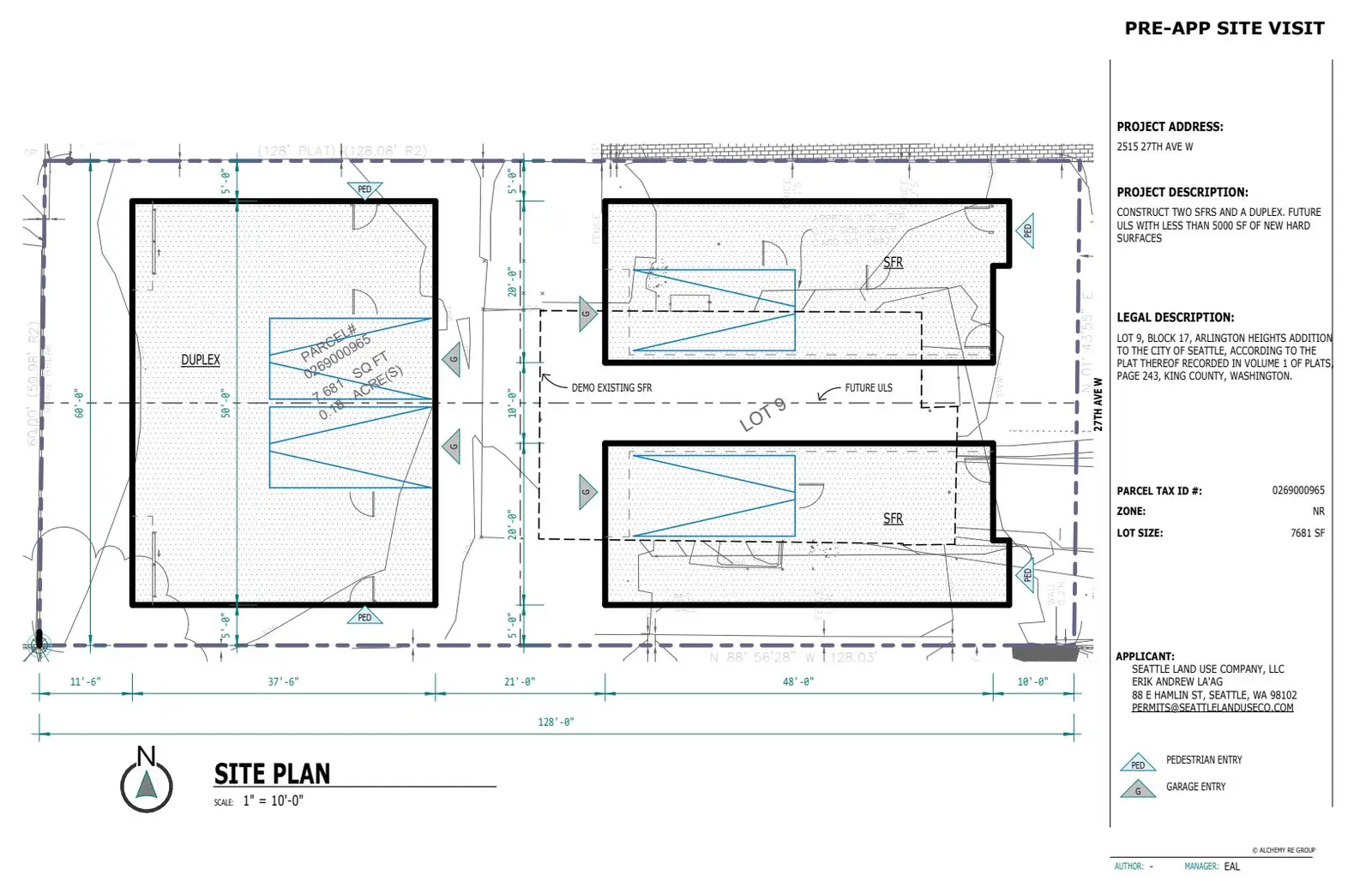Site plan for 2515 27th Ave W