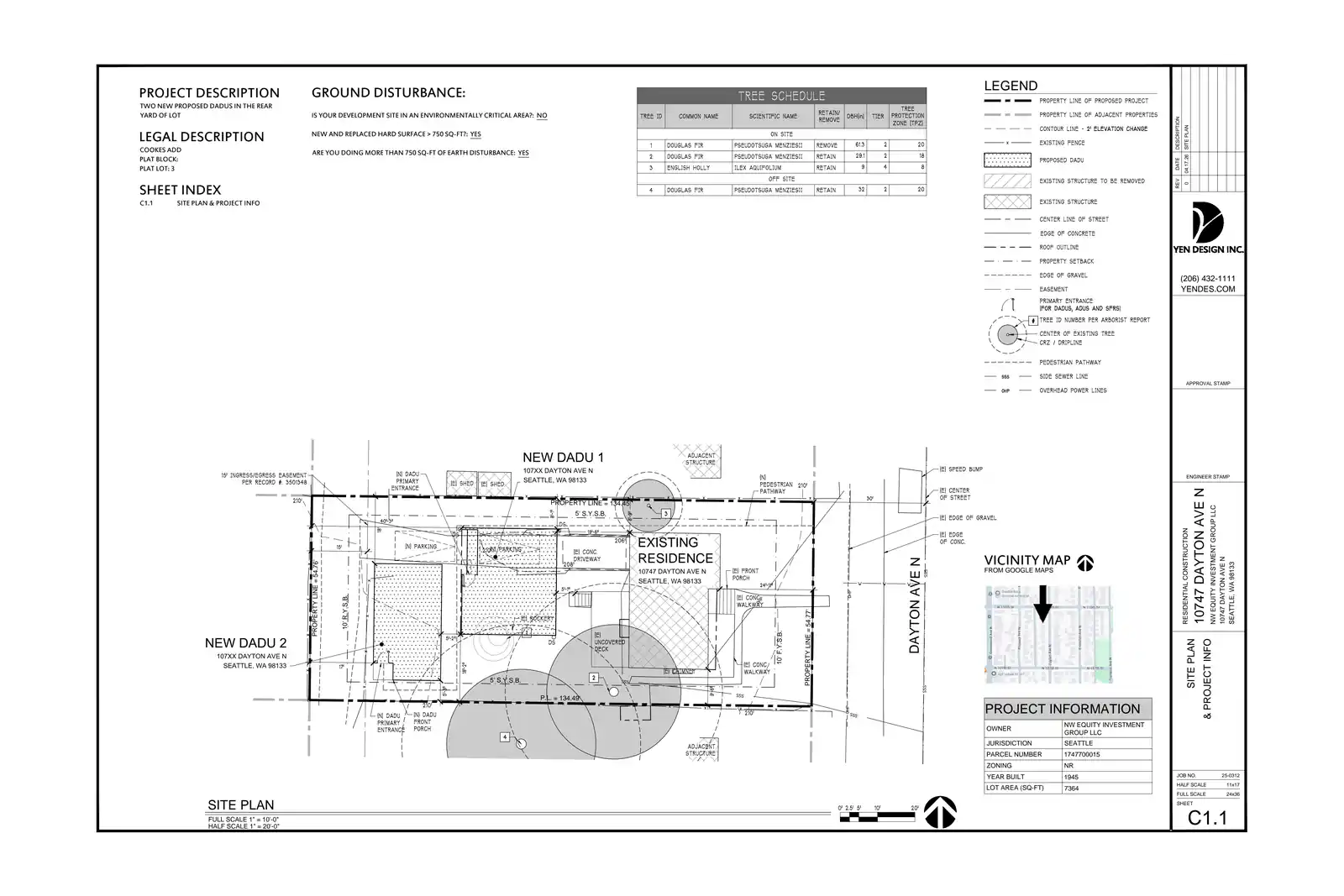 Site plan for 10747 Dayton Ave N