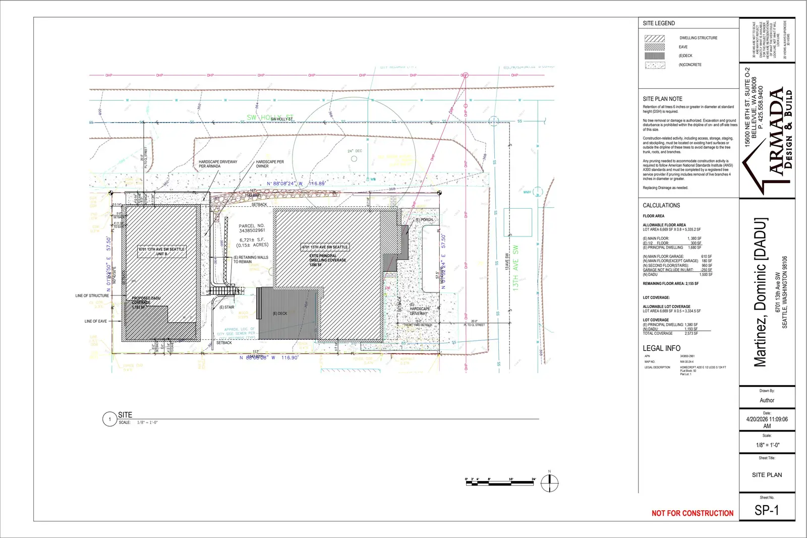 Site plan for 6701 13th Ave SW