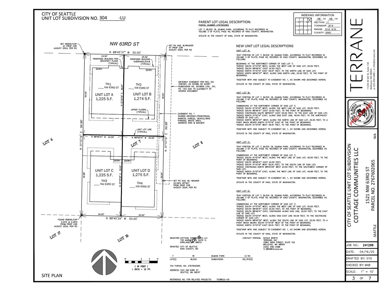 Site plan for 1521 NW 63rd St