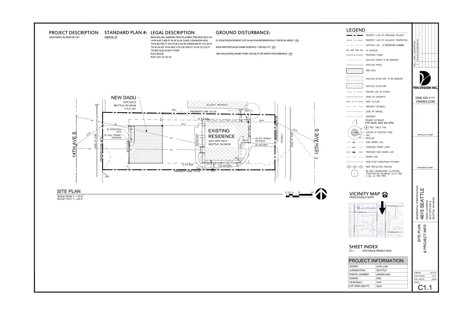 Site plan for 4814 14th Ave S