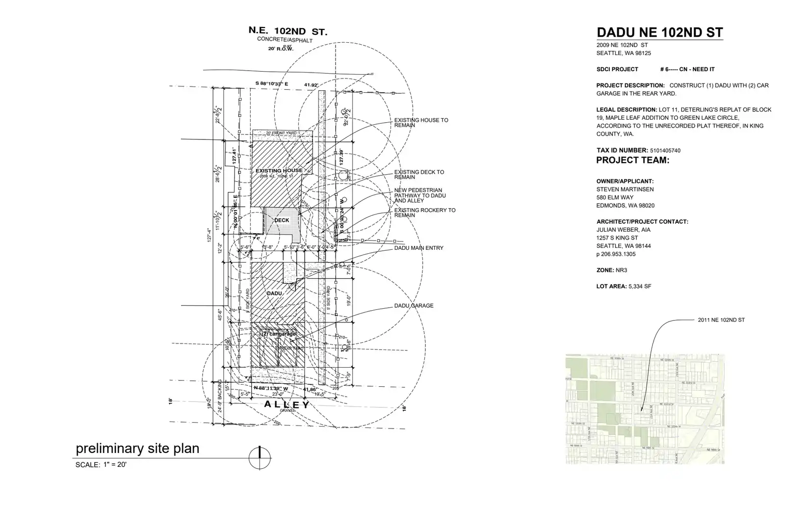 Site plan for 2011 NE 102nd St