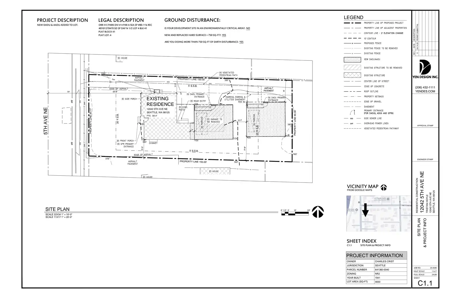Site plan for 12040 5th Ave NE