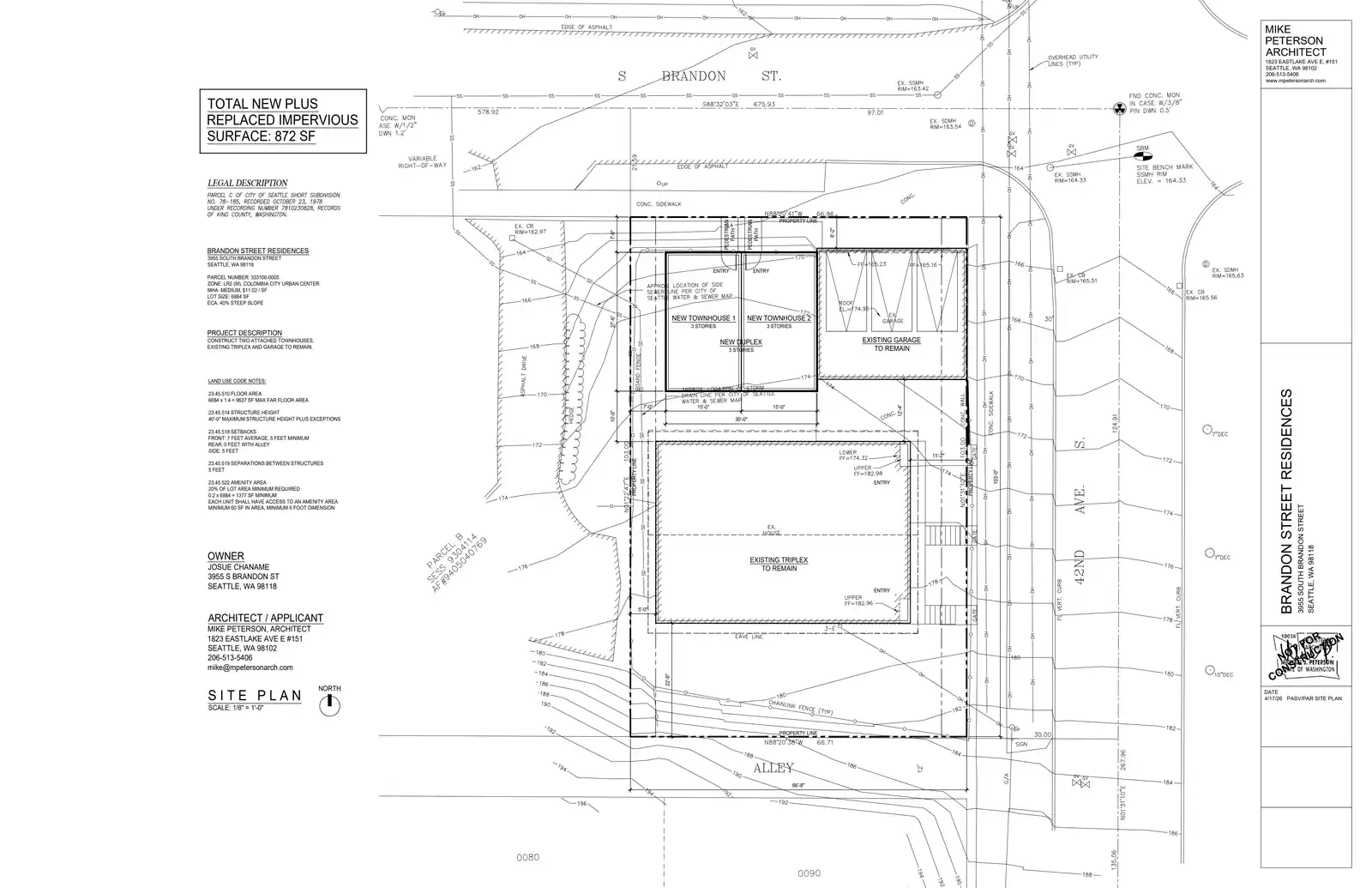 Site plan for 3955 S Brandon St