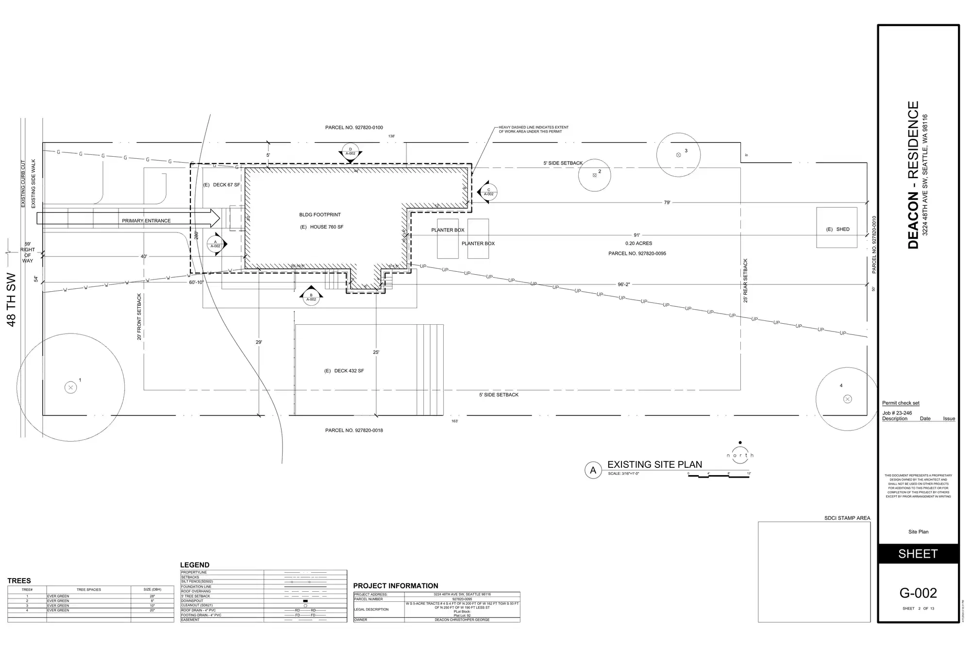Site plan for 3224 48th Ave SW