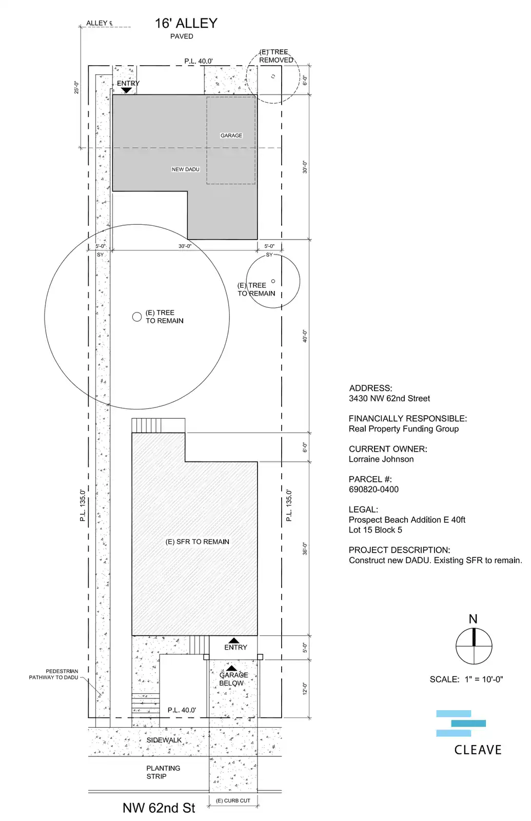 Site plan for 3432 NW 62nd St