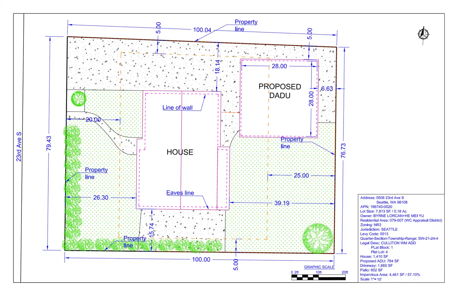 Site plan for 5508 23rd Ave S