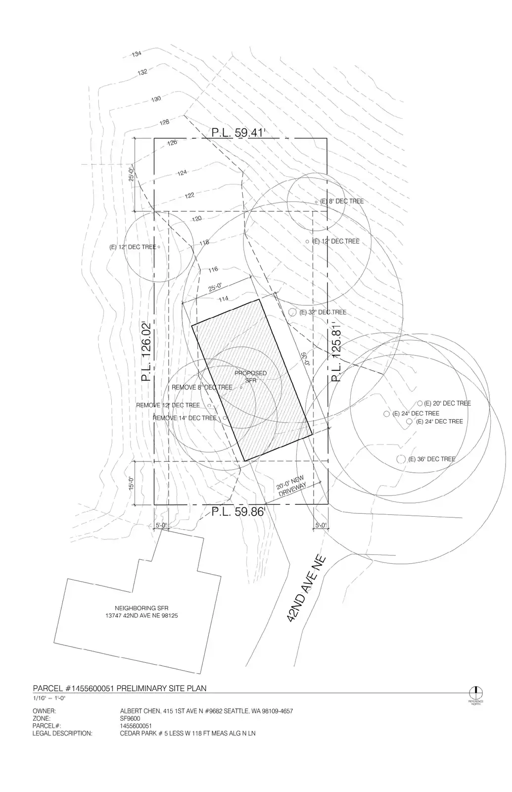 Site plan for 13760 41st Ave NE