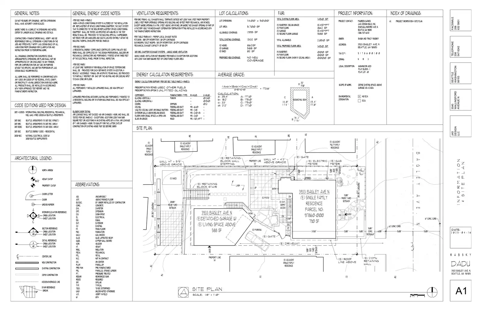 Site plan for 3933 Bagley Ave N