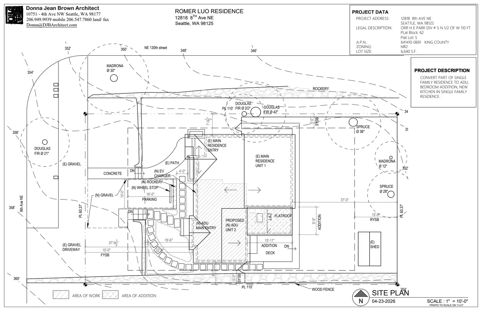 Site plan for 12818 8th Ave NE