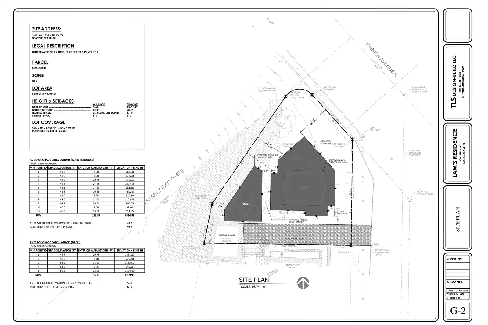 Site plan for 10001 68th Ave S