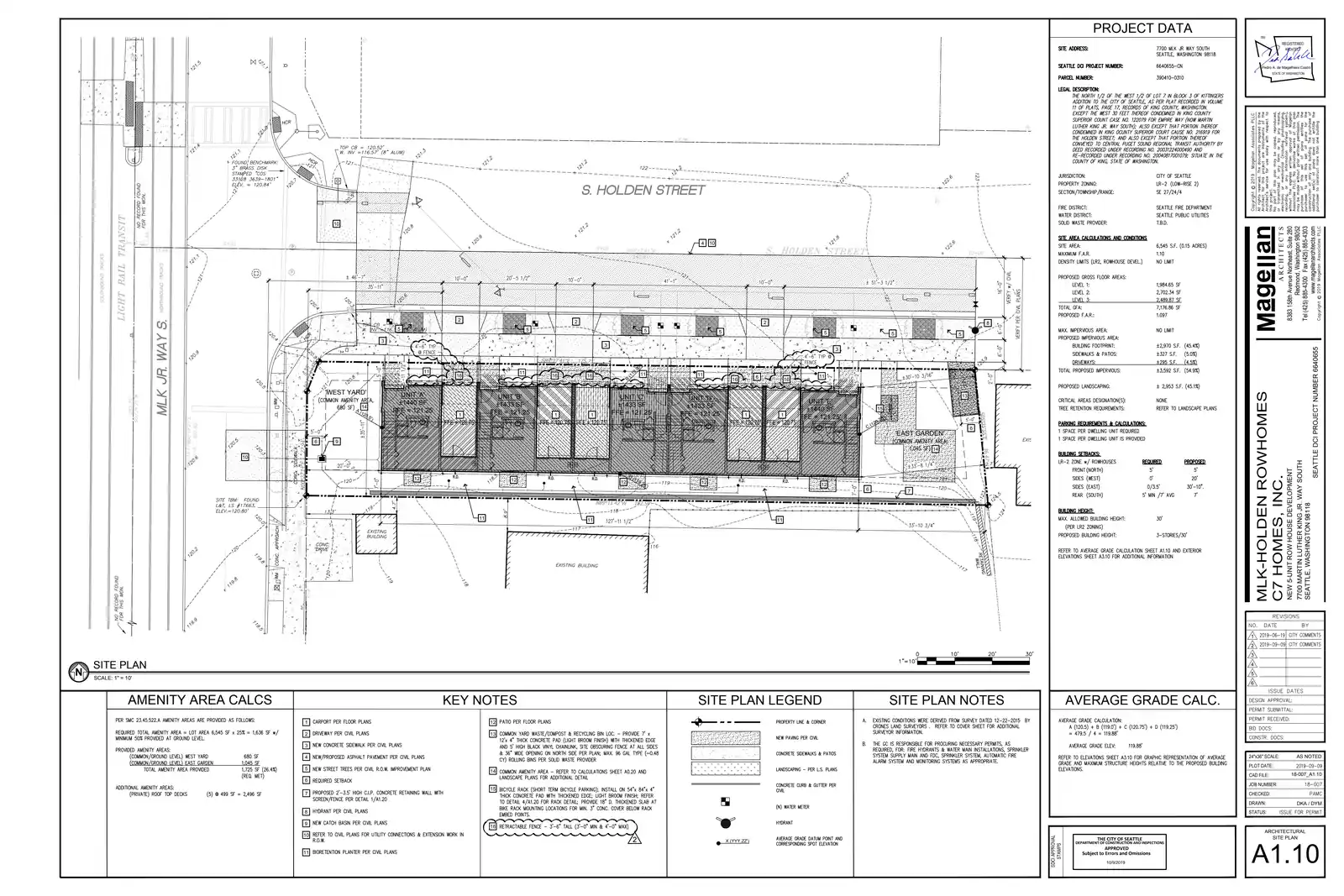 Site plan for 7700 M L King Jr Way S