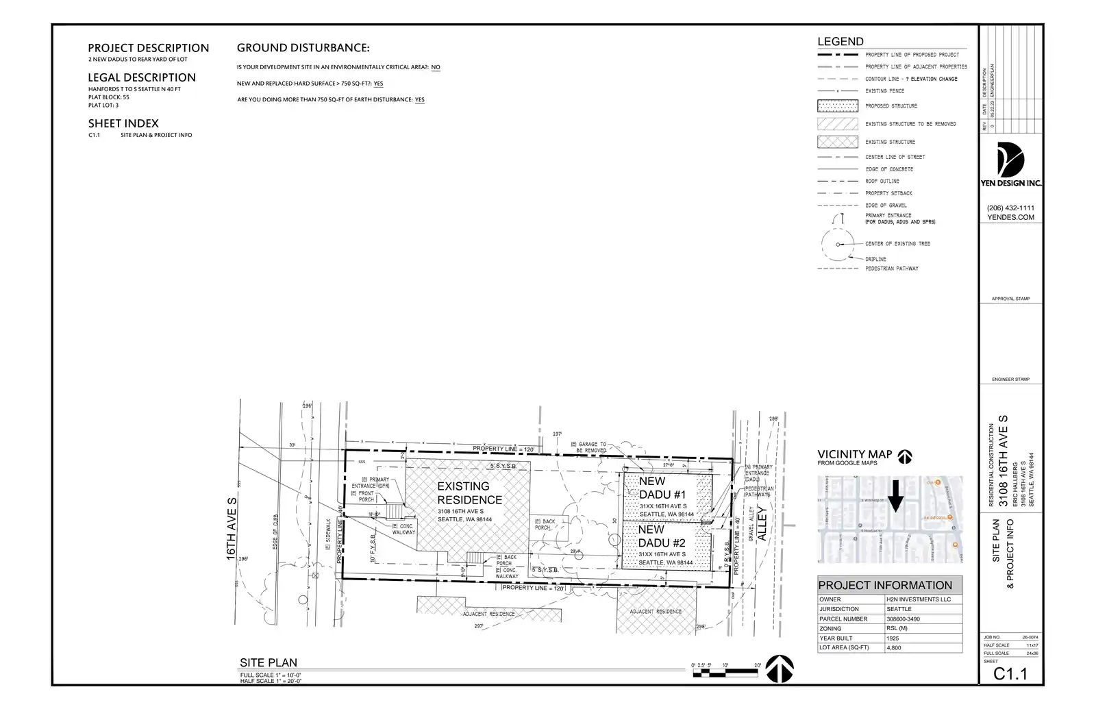 Site plan for 3108 16th Ave S