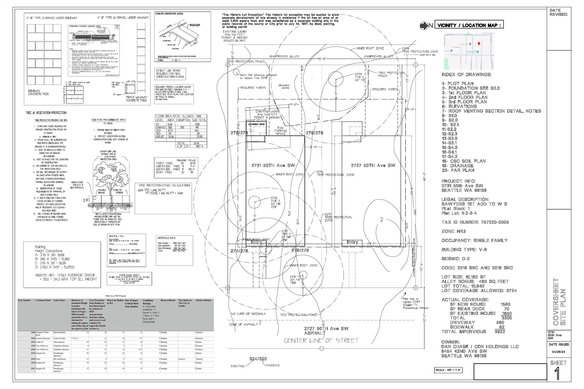 Site plan for 2731 50th Ave SW