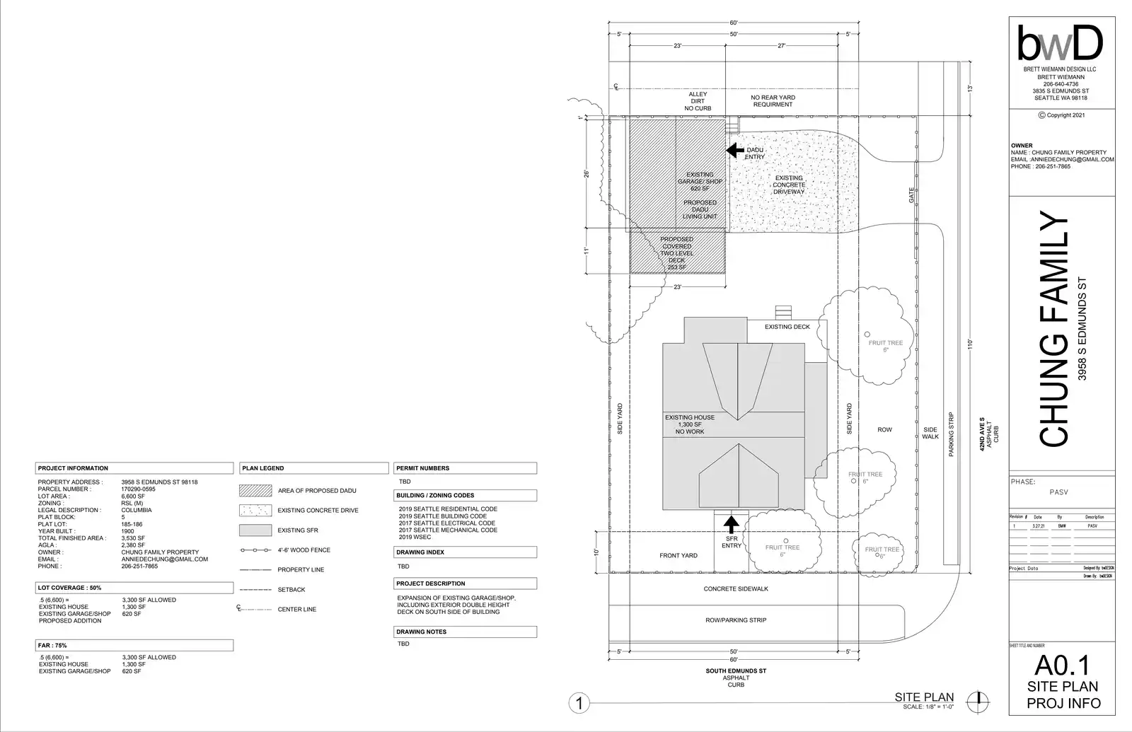 Site plan for 3958 S Edmunds St