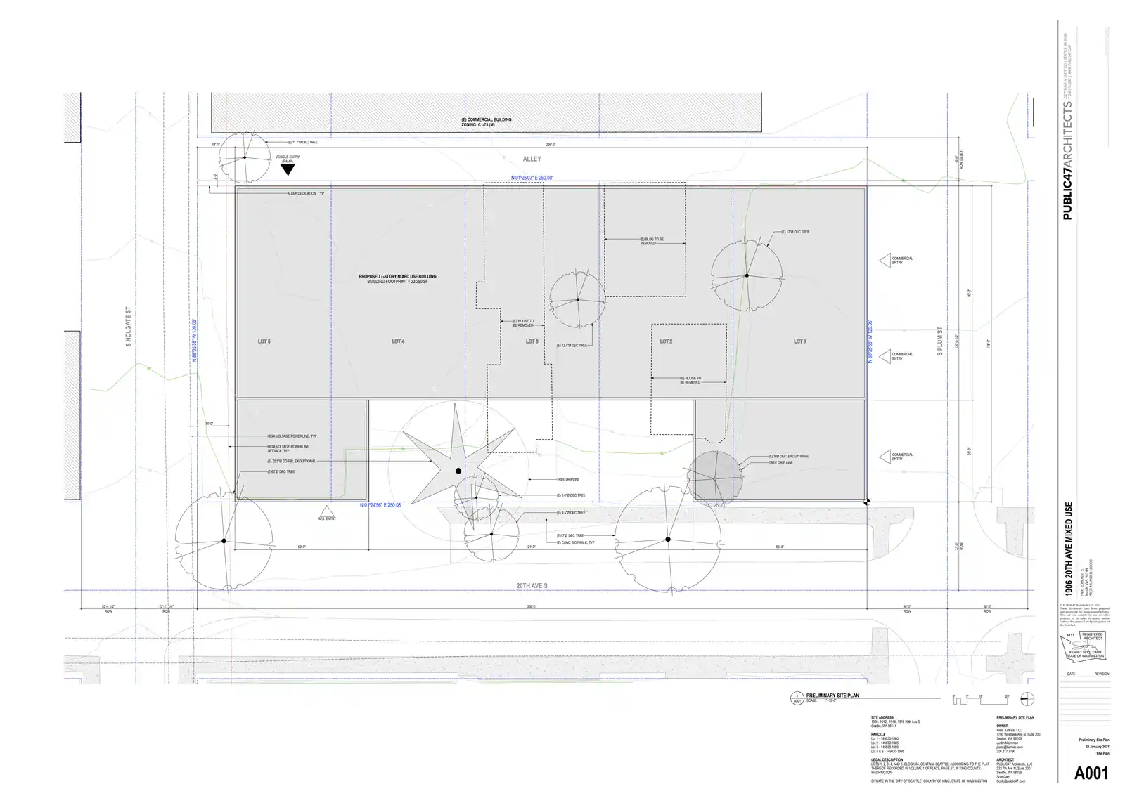Site plan for 1916 20th Ave S