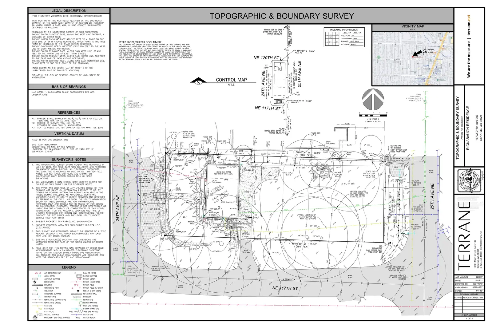 Site plan for 11702 24th Ave NE