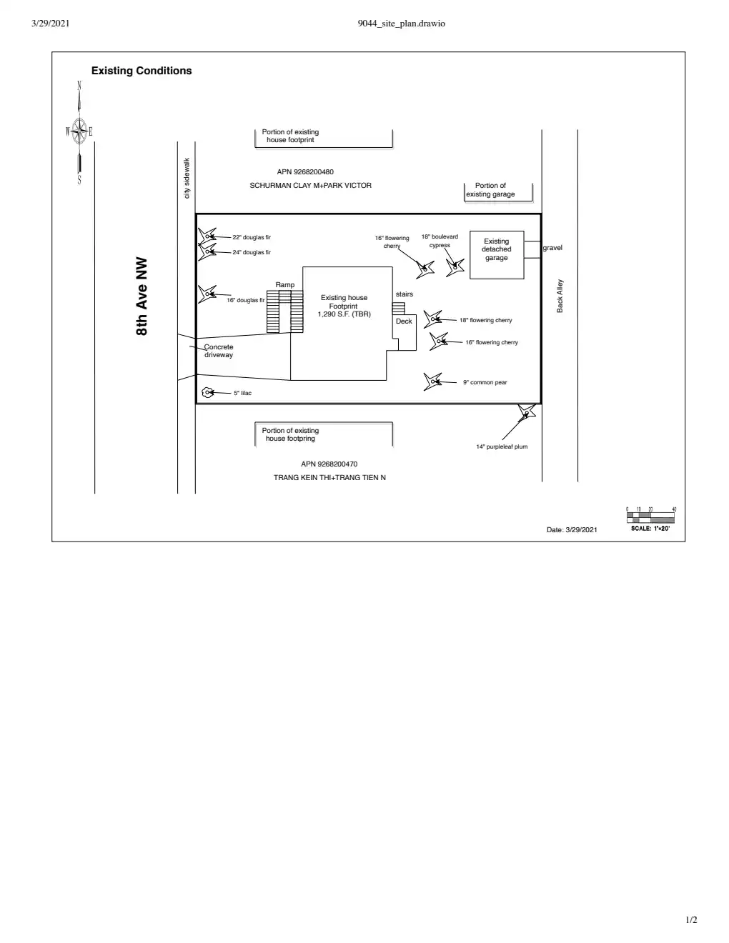 Site plan for 9044 8th Ave NW
