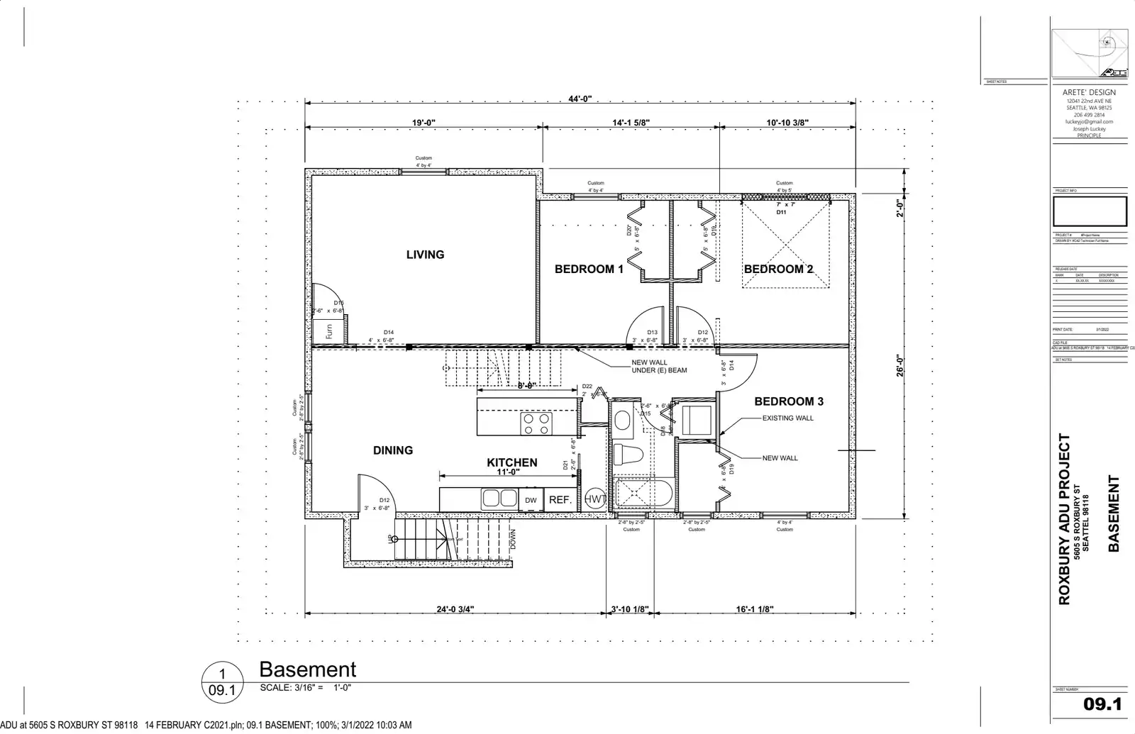Site plan for 5605 B S Roxbury St