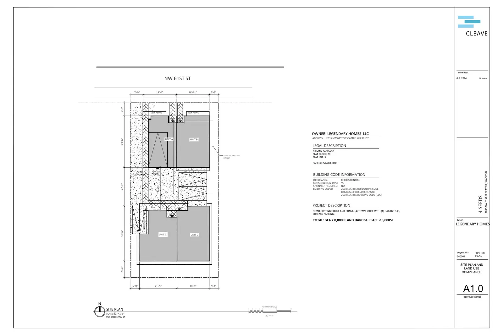 Site plan for 2035 NW 61st St
