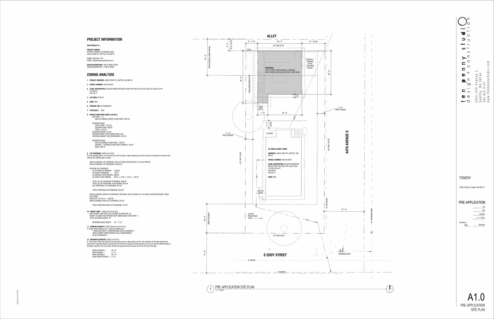 Site plan for 6311 44th Ave S