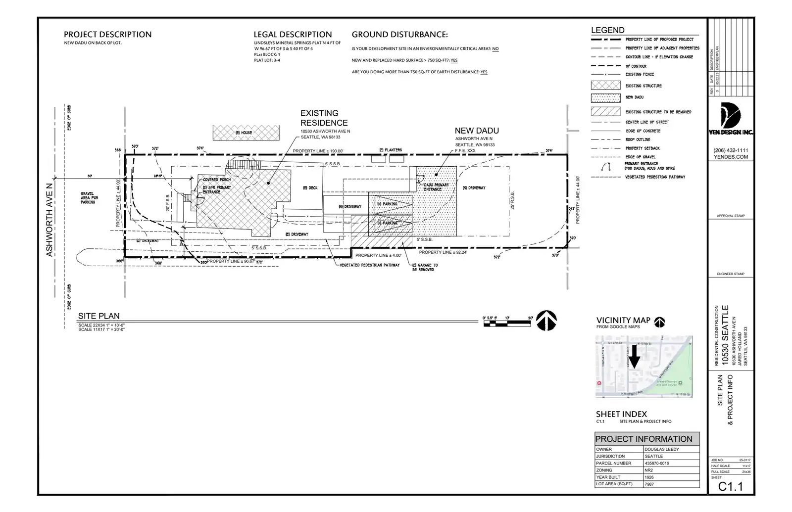 Site plan for 10530 B Ashworth Ave N