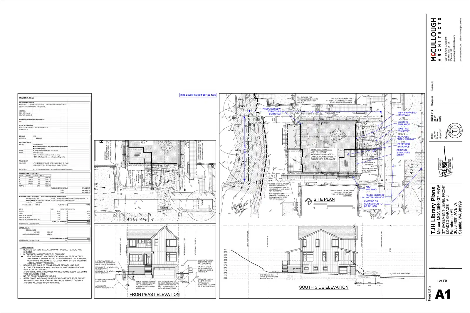Site plan for 3633 40th Ave W