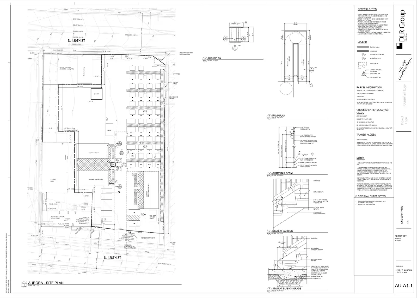 Site plan for 1132 N 128th St