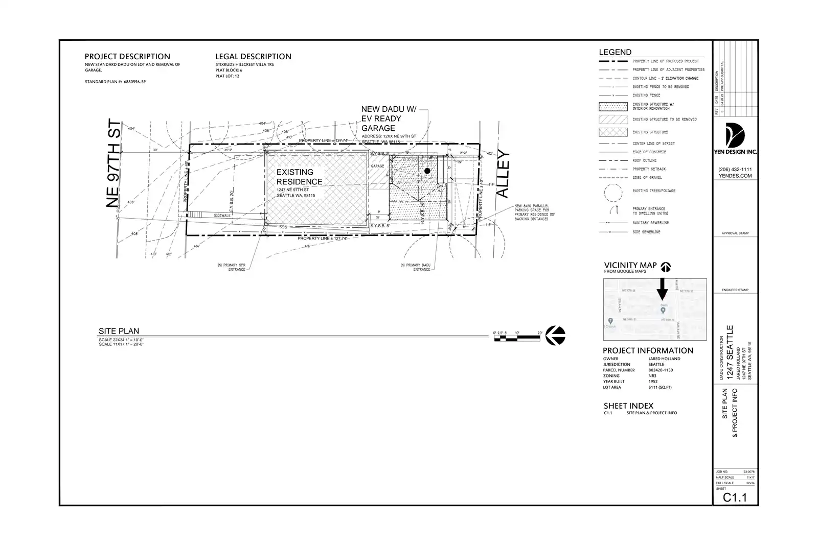 Site plan for 1245 NE 97th St