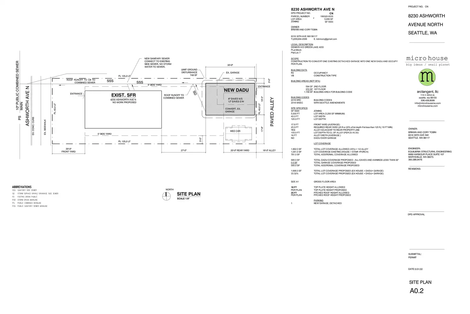 Site plan for 8230 Ashworth Ave N