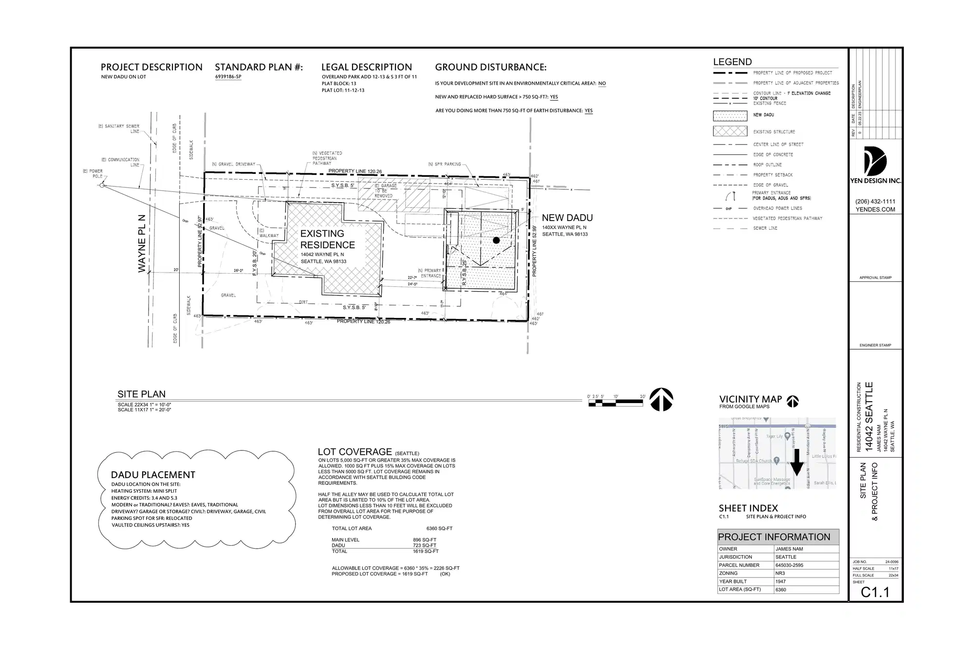 Site plan for 14042 B Wayne Pl N