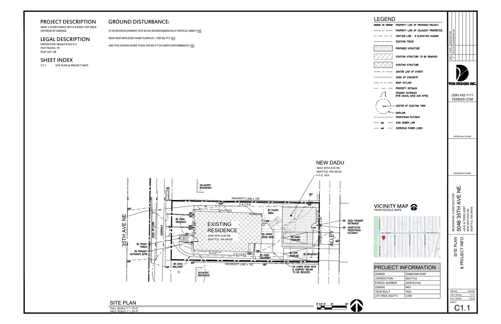 Site plan for 5046 35th Ave NE