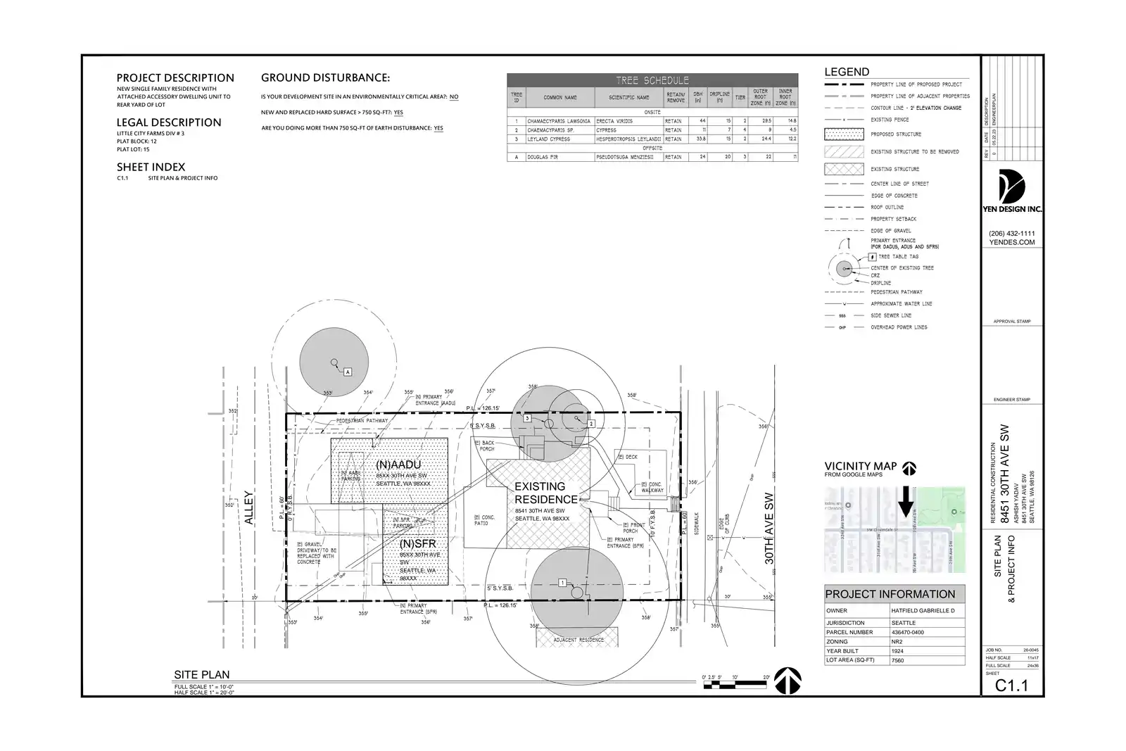 Site plan for 8451 30th Ave SW